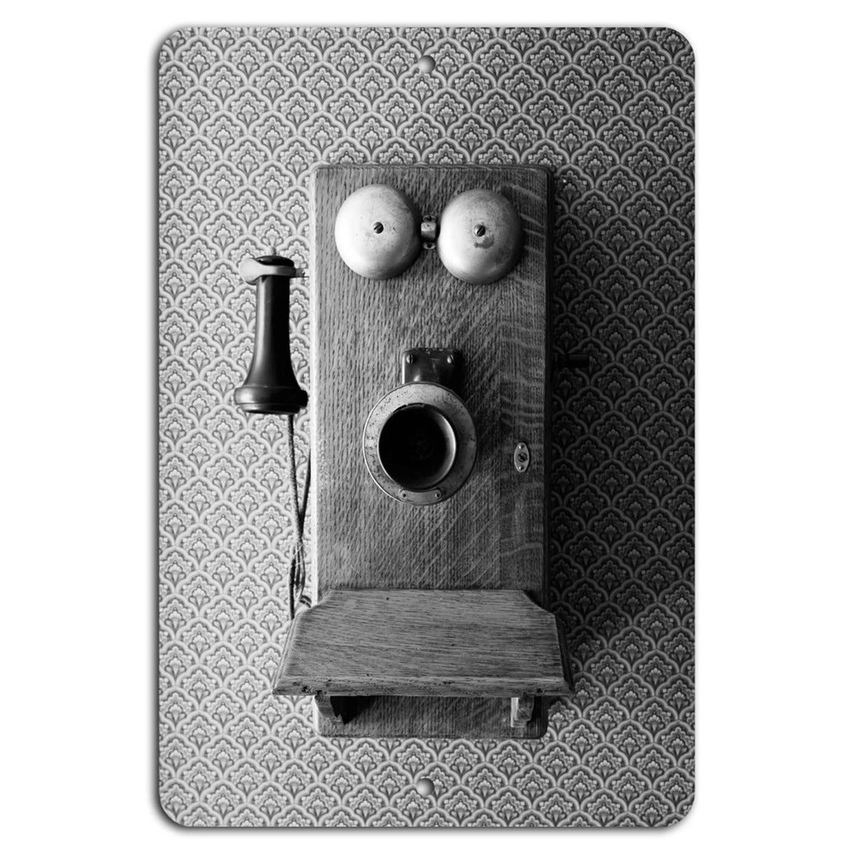 Vintage Wall Phone Retro Industrial Chic Aluminum Sign — product artwork