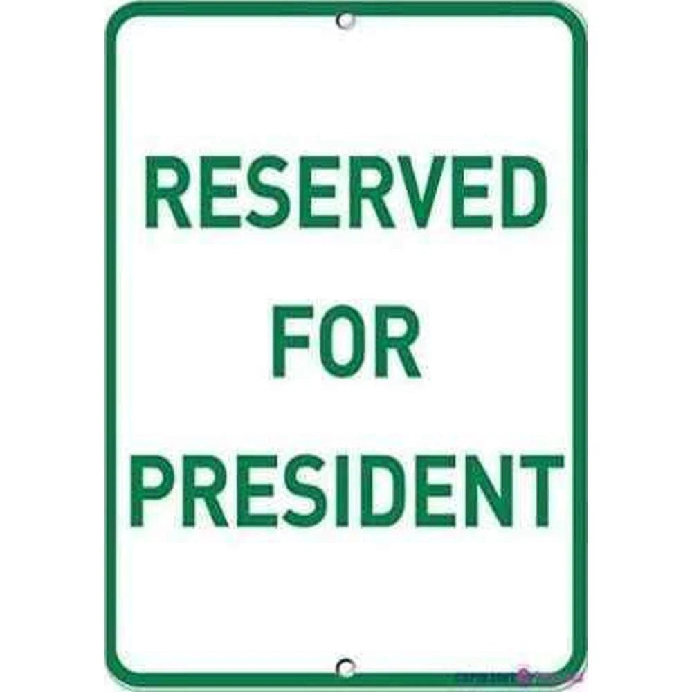 Reserved Parking Warning Courtyard Aluminum Sign — product artwork