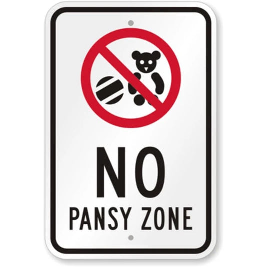 Pansy Zone Aluminum Sign — product artwork