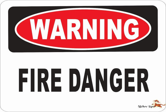 Danger Warning Fire Danger Funny Street Aluminum Sign — product artwork