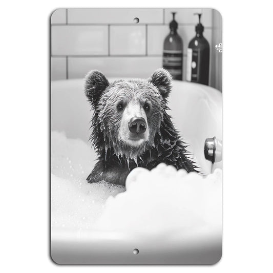 Bathroom Bear Bath Bliss Rustic Aluminum Sign — product artwork