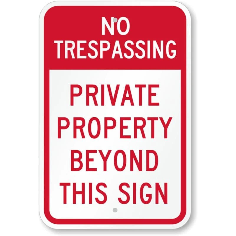 Private Property No Trespassing Beyond This Sign — product artwork