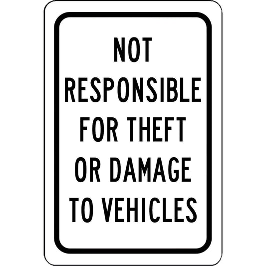 Sticker Tiger Not Responsible for Theft Funny Aluminum Sign — product artwork