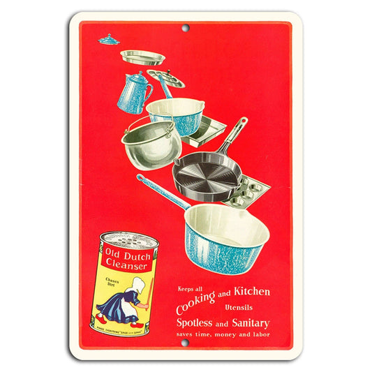 Old Dutch Cleanser Vintage Retro Kitchen Aluminum Sign — product artwork