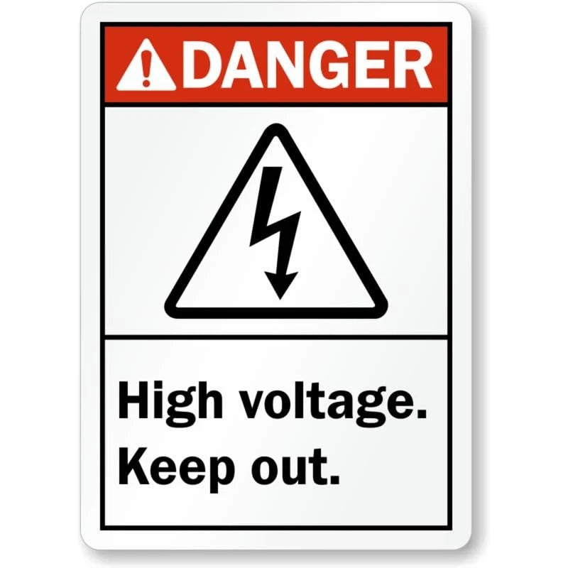 Danger High Voltage Keep Out Aluminum Sign — product artwork