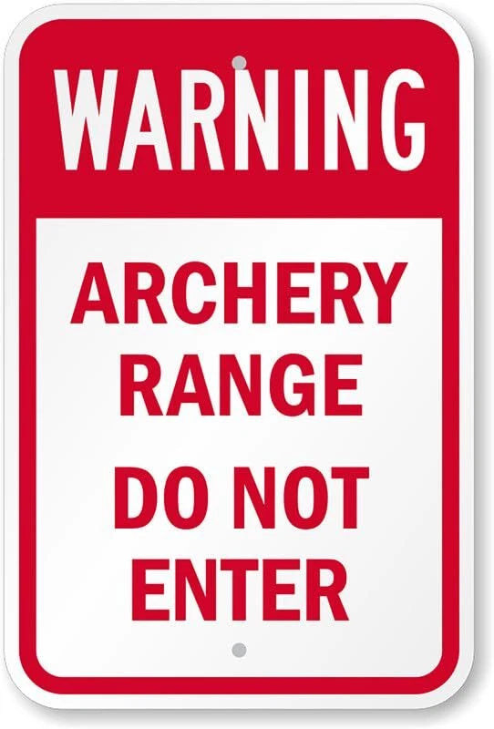 Archery Range No Entry Safety Aluminum Sign — product artwork