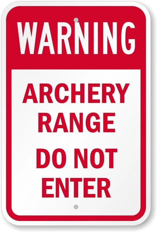 Archery Range No Entry Safety Aluminum Sign — product artwork