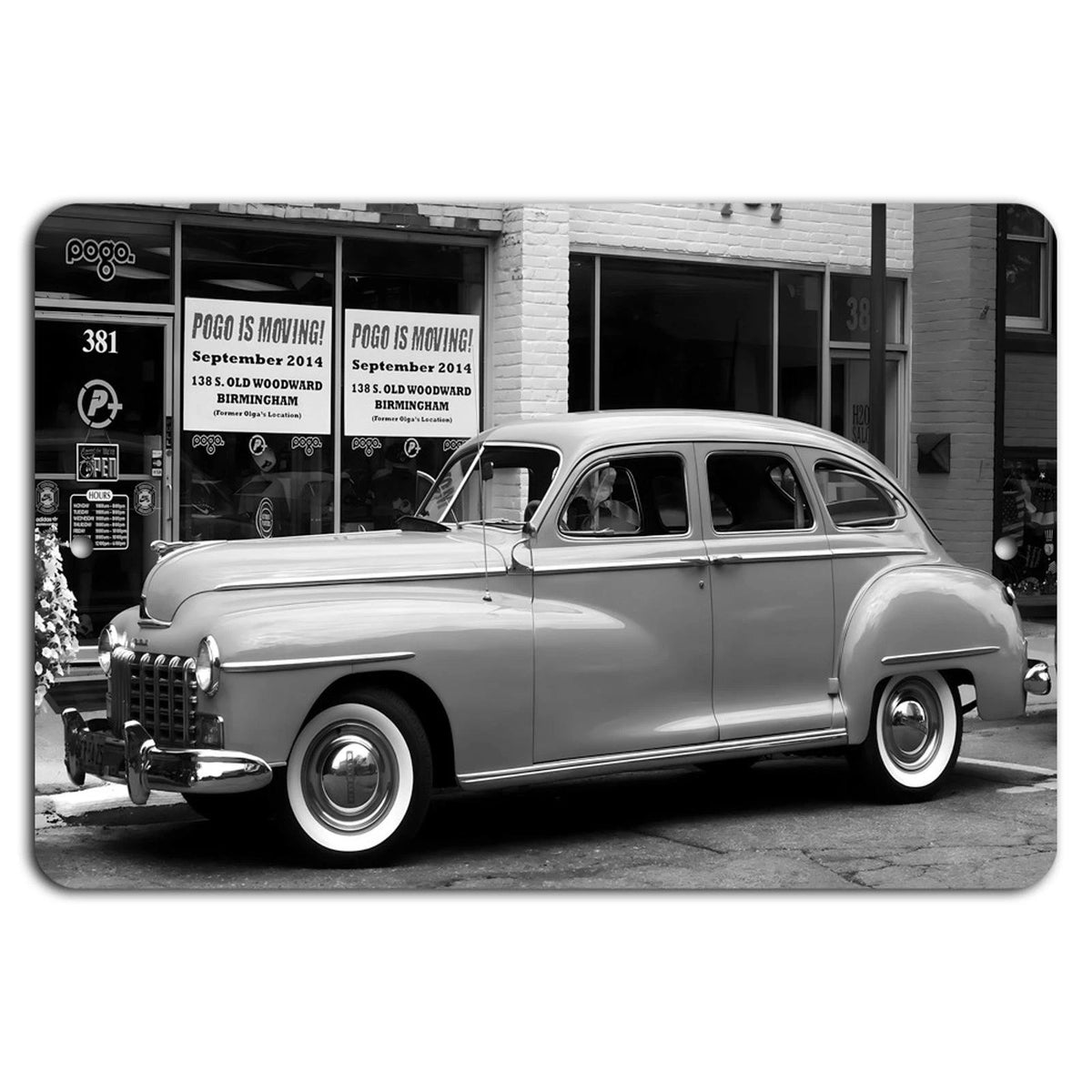 Vintage Car Handmade Art Deco Aluminum Sign — product artwork
