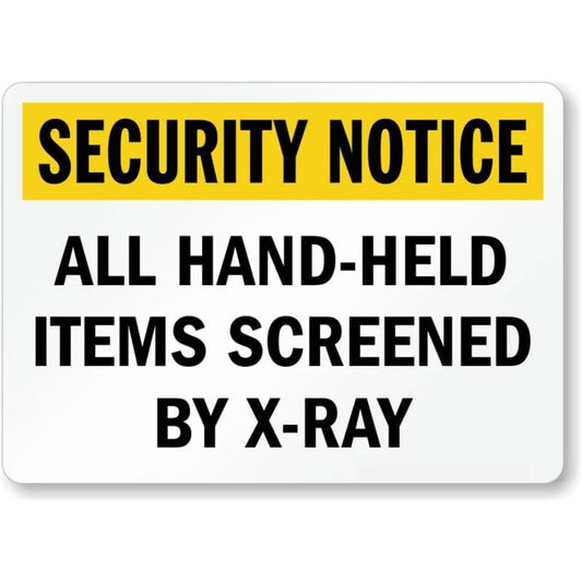 Screened by X Ray Aluminum Sign — product artwork