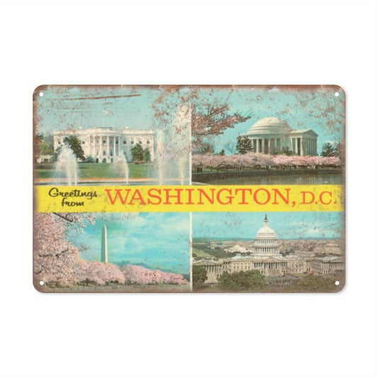Vintage DC Dustproof Waterproof Wall Art Aluminum Sign — product artwork