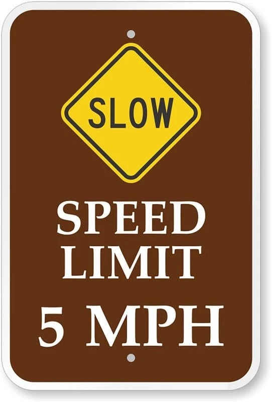 Speed Limit 5 Mph Traffic Aluminum Sign — product artwork