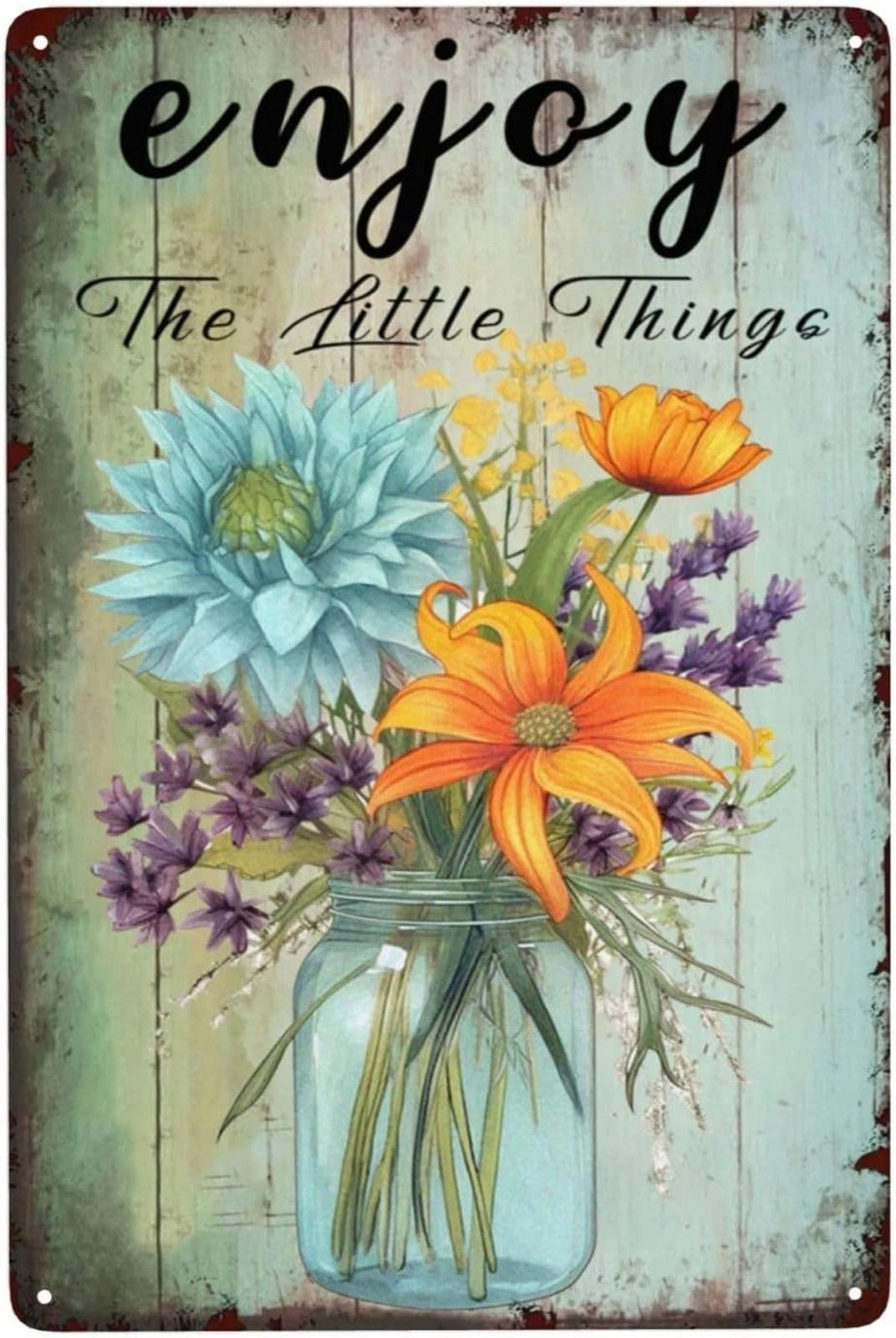 Tin Rustic Farmhouse Aluminum Sign — product artwork