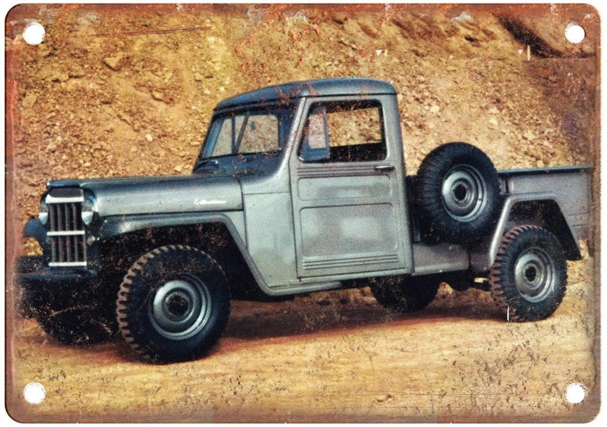 Willys Jeep Vintage 1954 1 Ton Truck Aluminum Sign — product artwork