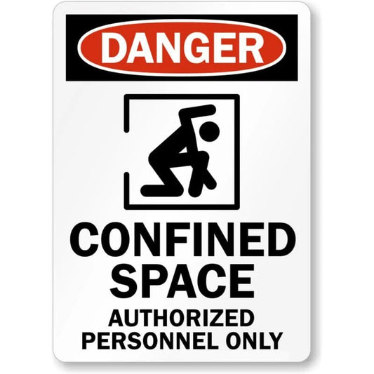 Authorized Personnel Danger Aluminum Sign — product artwork