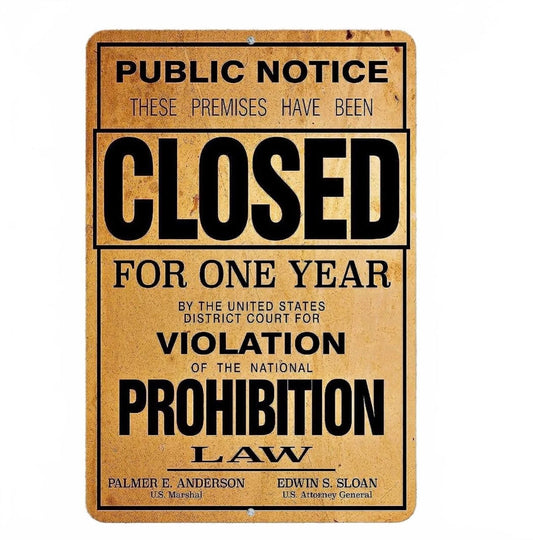 Prohibition Violation Decorative Aluminum Sign — product artwork