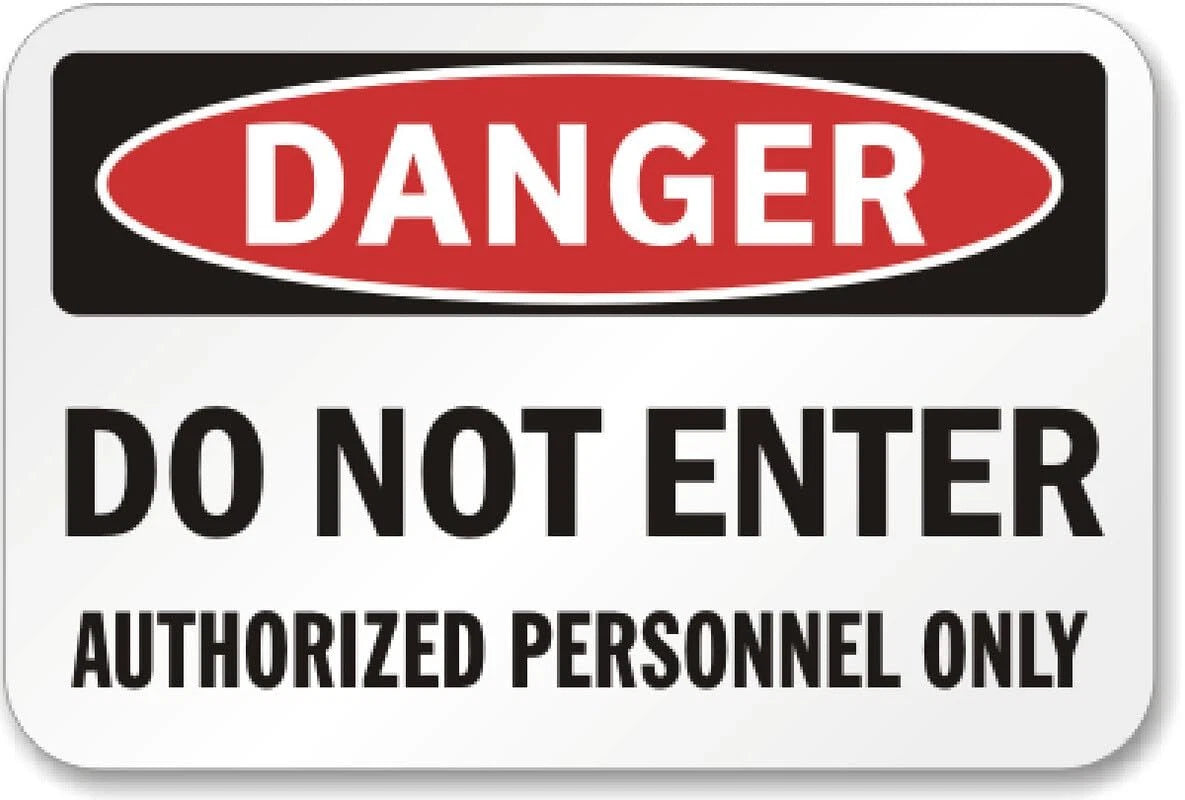 Keep Out Business Security Notice Aluminum Sign — product artwork