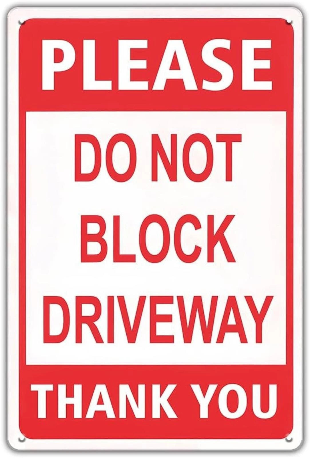 Driveway Rust Free Funny Wall Art Aluminum Sign — product artwork