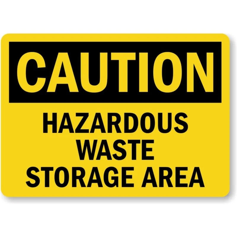 Caution Hazardous Waste Area Aluminum Sign — product artwork