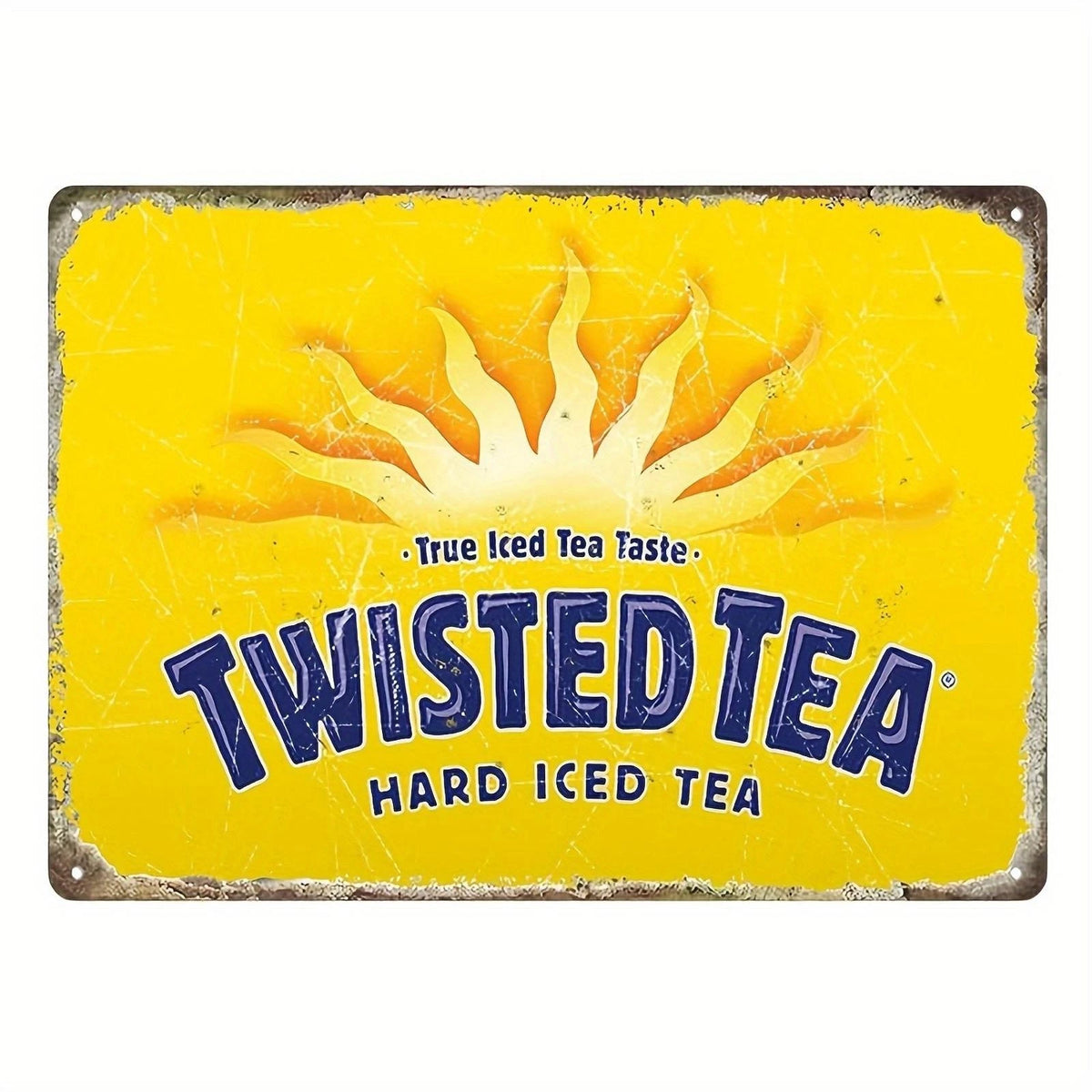 Twisted Tea Funny Retro Hard Iced Tea Aluminum Sign — product artwork