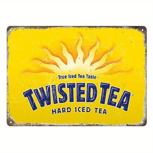 Twisted Tea Funny Retro Hard Iced Tea Aluminum Sign — product artwork