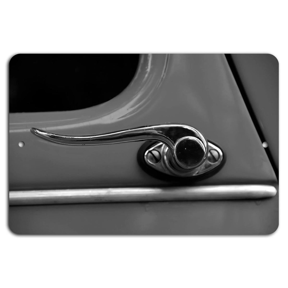 Classic Car Door Handle Art Vintage Aluminum Sign — product artwork