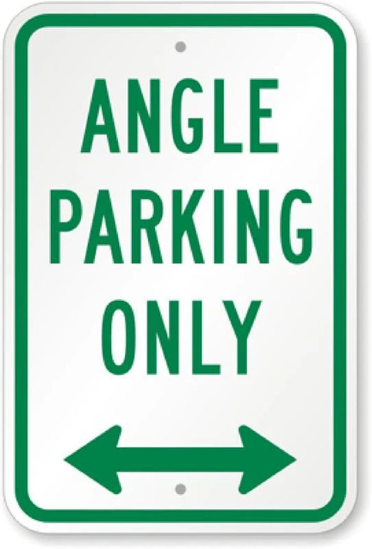 Angle Parking Arrow Aluminum Sign — product artwork