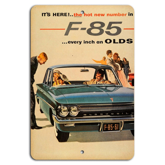Oldsmobile F-85 Vintage Retro Classic Cars Aluminum Sign — product artwork