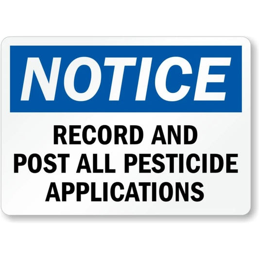 Pesticide Applications Aluminum Sign — product artwork