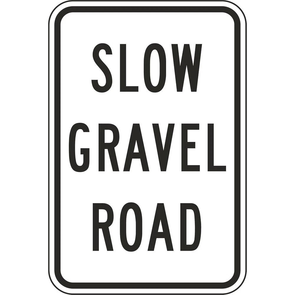 Slow Road Traffic Yield Warning Aluminum Sign — product artwork