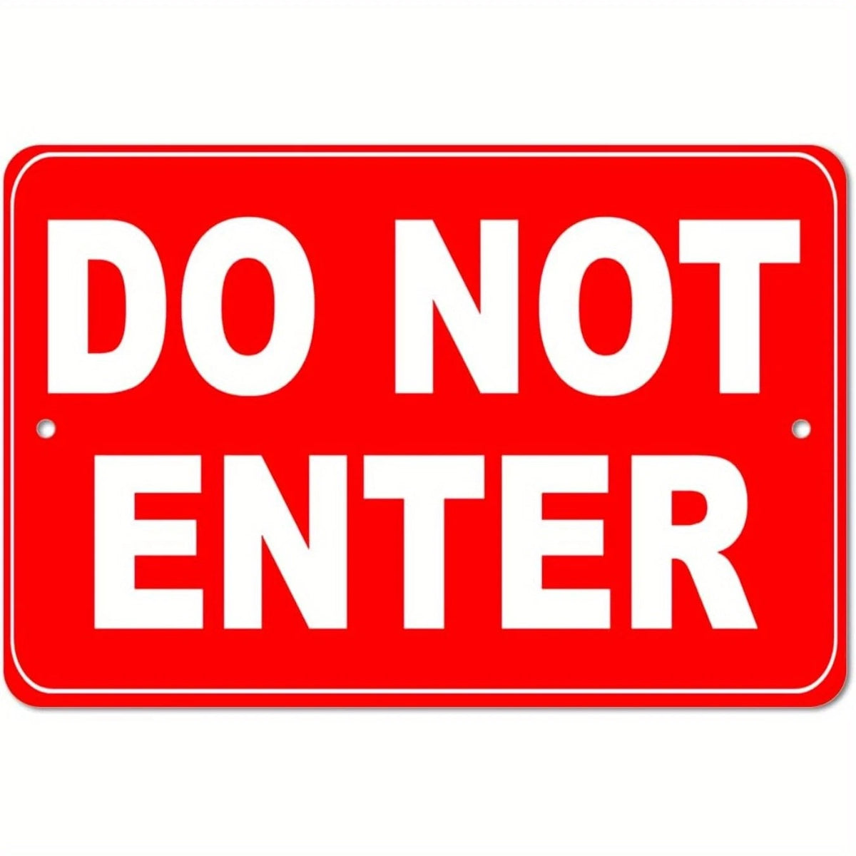 Iron No Entry Retro Home Aluminum Sign — product artwork