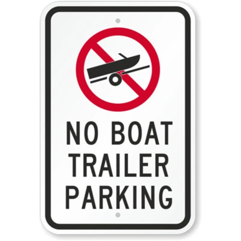Boat Trailer Parking Aluminum Sign — product artwork