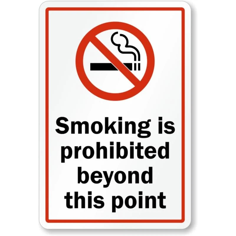 Smoking Prohibited Aluminum Sign — product artwork