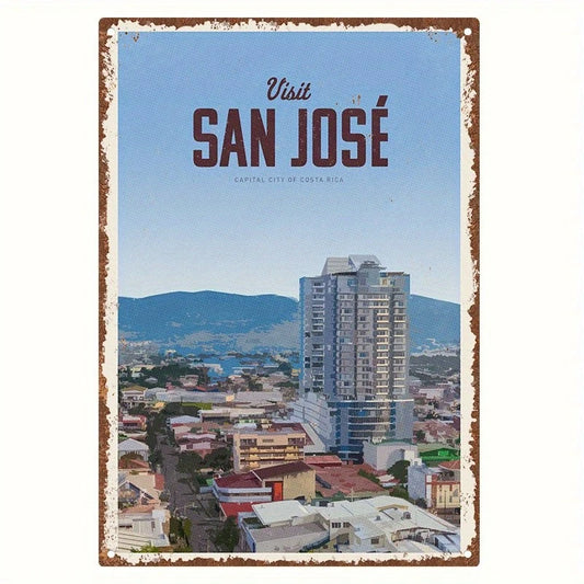 Vintage San Jose Modern City Travel Cultural Aluminum Sign — product artwork