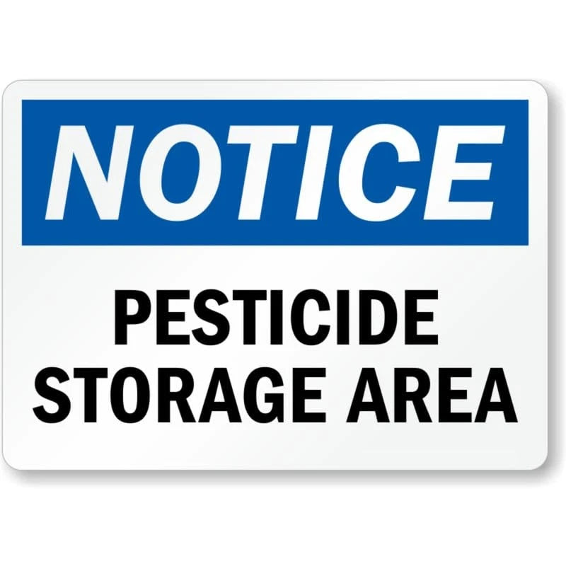 Pesticide Storage Area Notice Aluminum Sign — product artwork