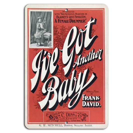 Vintage Musical Poster Vertical Decorative Art Aluminum Sign — product artwork