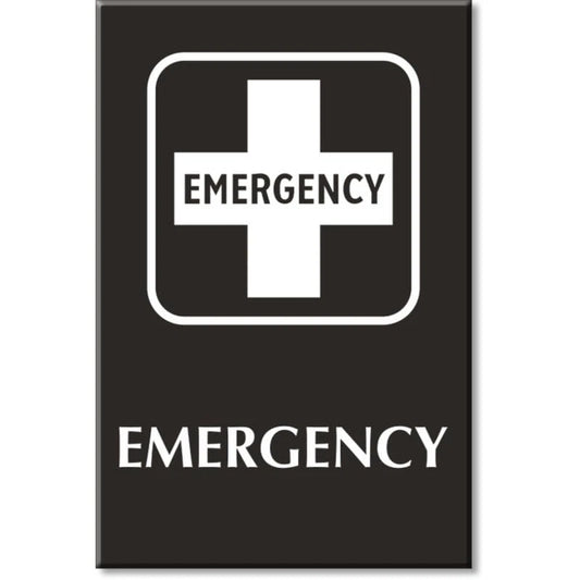 Emergency First Aid Aluminum Sign — product artwork