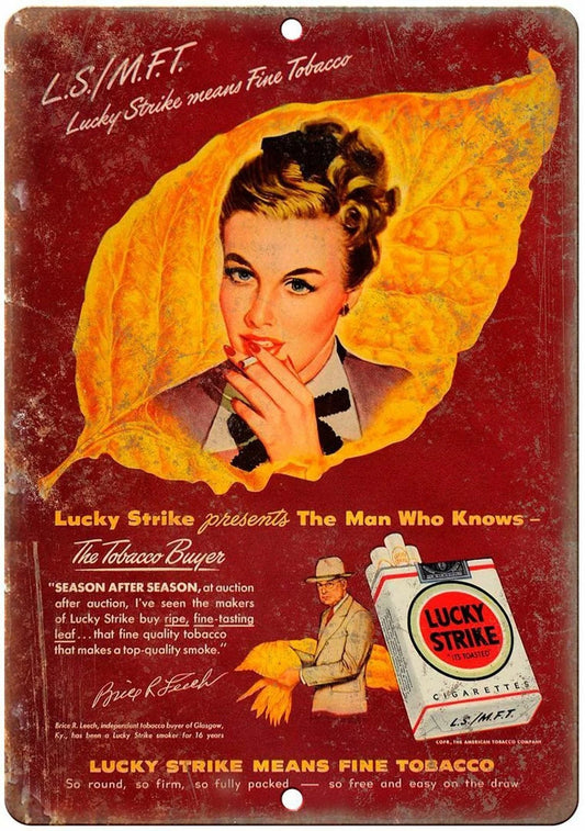 Lucky Strike Season After Season Tobacco Advertisement Aluminum Sign — product artwork
