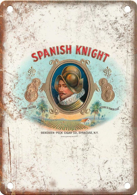 Cigar Box Spanish Knight Wall Art Reproduction Aluminum Sign — product artwork