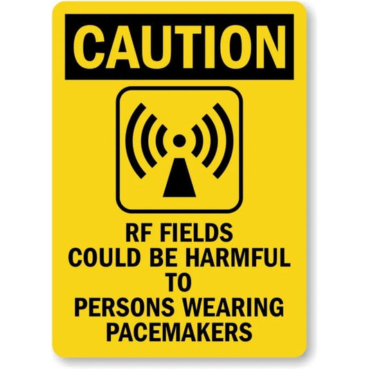 Rf Fields Caution Aluminum Sign — product artwork