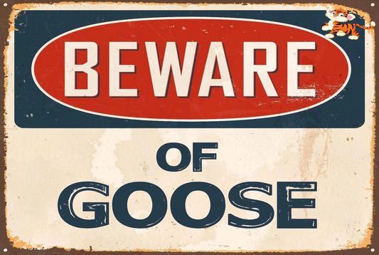 Beware of Goose Aluminum Sign — product artwork