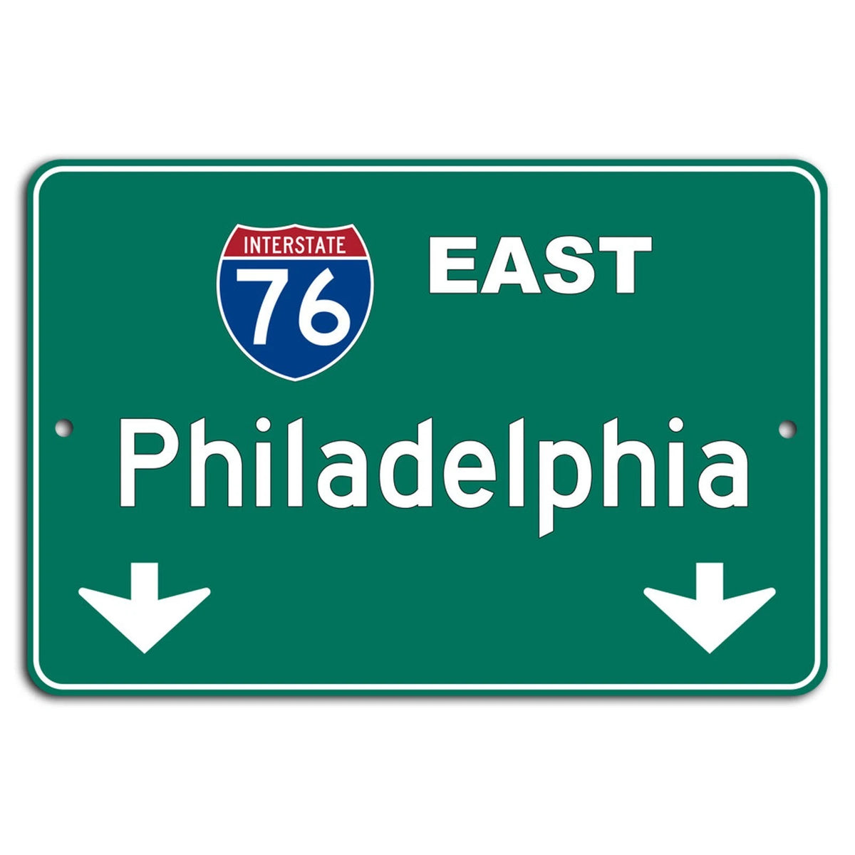 Interstate 76 Route Vintage Philadelphia East Aluminum Sign — product artwork