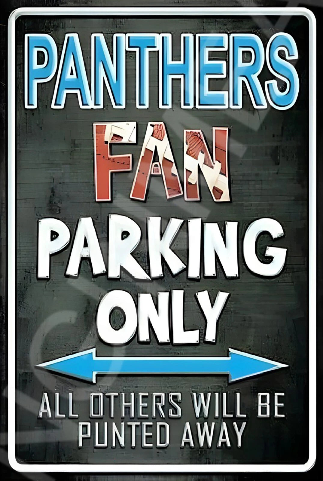 Panthers Parking Funny Aluminum Sign — product artwork