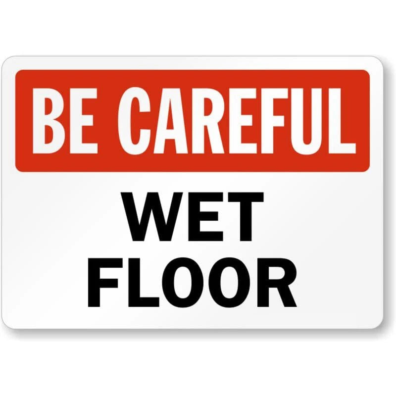 Be Careful Wet Floor Aluminum Sign — product artwork
