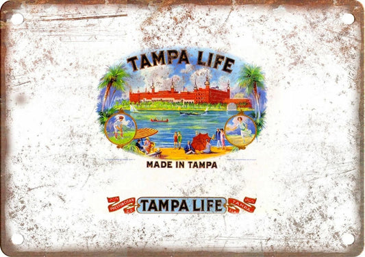 Cigar Box Tampa Life Reproduction Aluminum Sign — product artwork