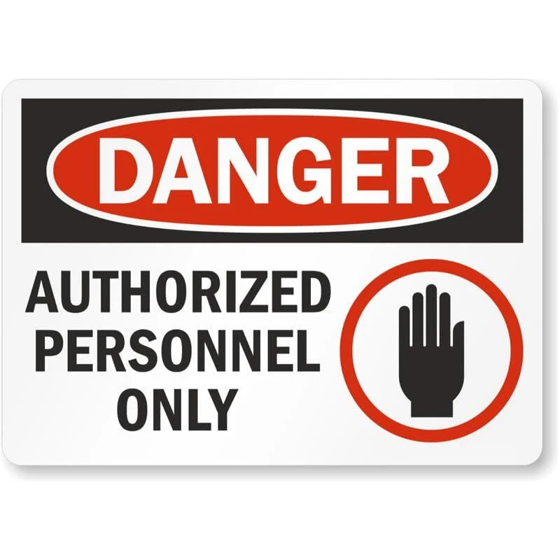 Authorized Personnel Custom Aluminum Sign — product artwork
