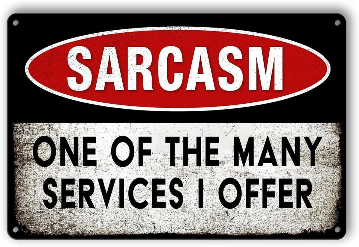 Man Cave Funny Sarcastic Garage Aluminum Sign — product artwork