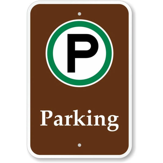 Campground Parking Aluminum Sign — product artwork