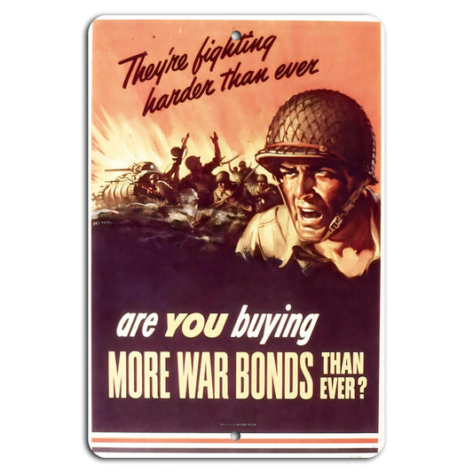 War Bonds Vintage Rustic Decorative Aluminum Sign — product artwork