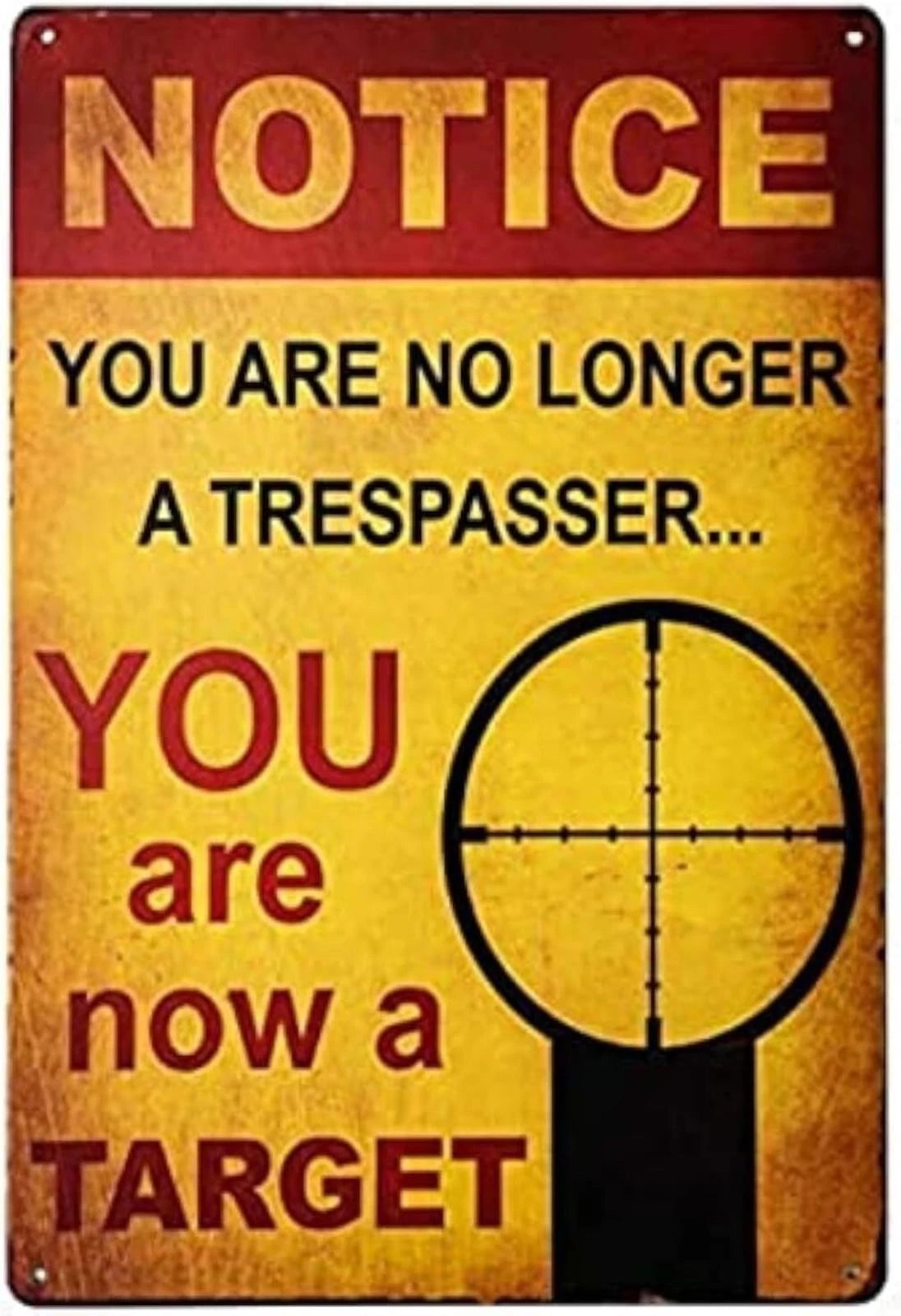 Trespasser Funny Warning Wall Aluminum Sign — product artwork