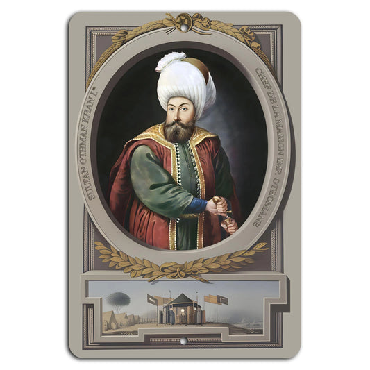 Ottoman Sultan Osman I Vertical Aluminum Sign — product artwork